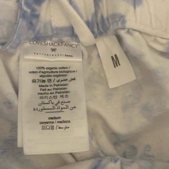 Pottery Barn Teen LoveShackFancy Flannel pajama set Blue - Picture 7 of 7